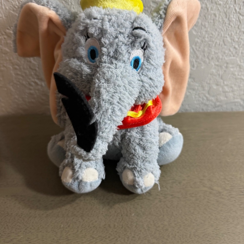 Disney Parks Dumbo Bean Bag Plush 9 Inch Elephant with Magic Feather NWT